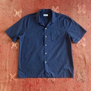 Universal Works mens short sleeve button down shirt size L